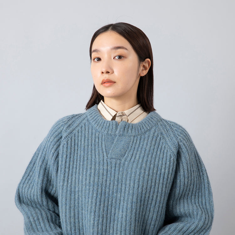 Atelier Mont Kemmel | アトリエモンケメル ELBOW PATCH KNIT