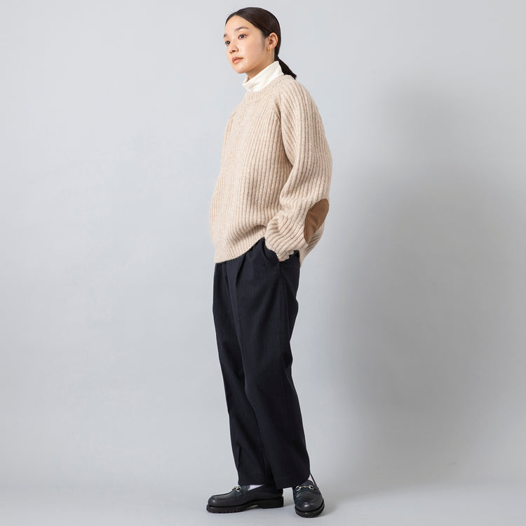 Atelier Mont Kemmel | アトリエモンケメル ELBOW PATCH KNIT