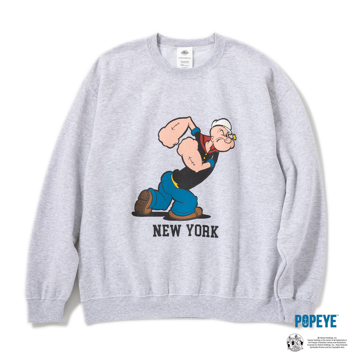 GOODWEAR | グッドウェア POPEYE PRINT CREW SWEAT