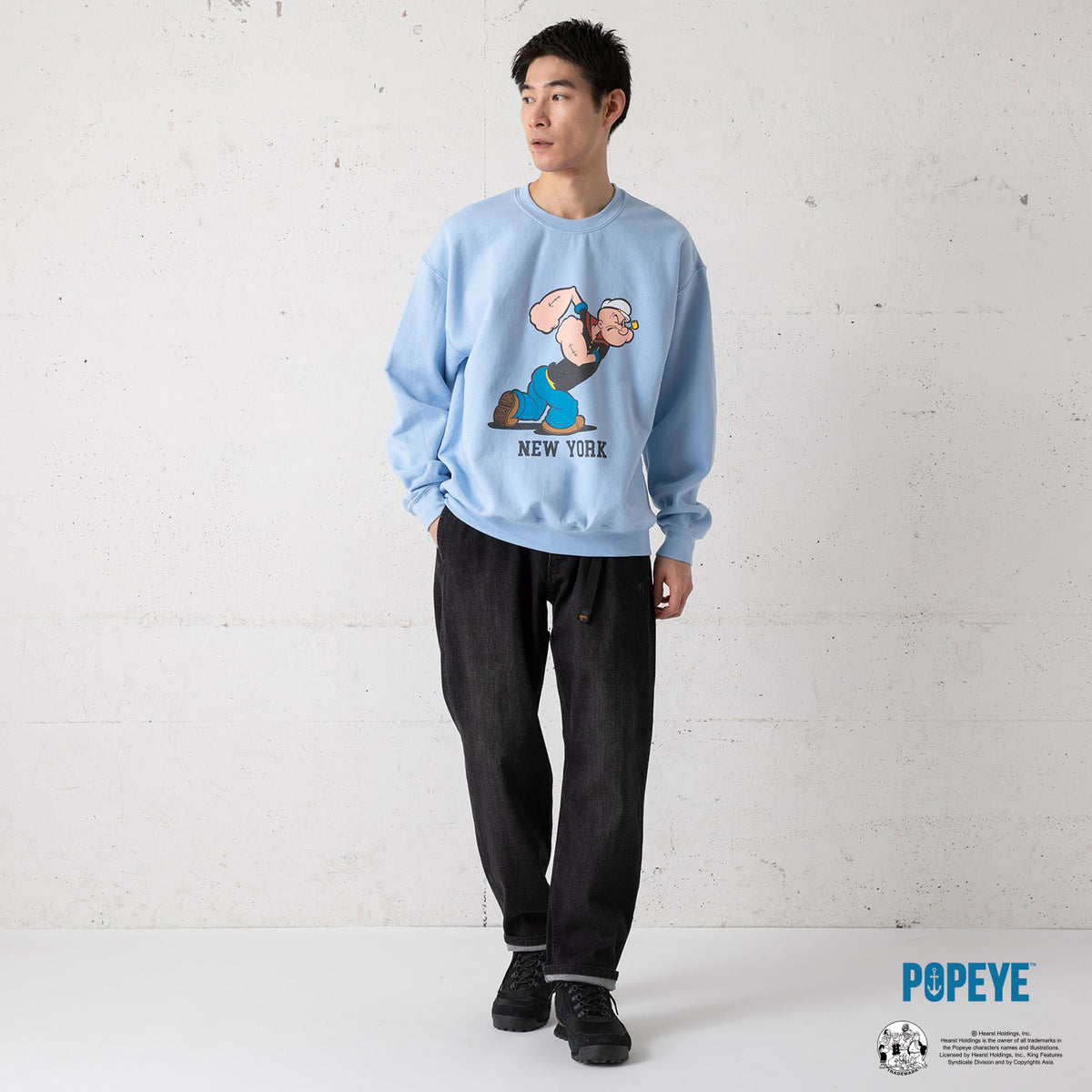 GOODWEAR | グッドウェア POPEYE PRINT CREW SWEAT