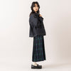 モデル身長165cm,80/40 BY SKEVEの40inch SELVEDGE DENIM JK（INDIGO）|ARMY TWILL SANFORIZEDのBackJersey LS Tee Powder|Glen Fyneのチェックプリーツラップスカート|meri ja kuuのリブ先丸シルクコットンソックス,https://market.e-begin.jp/products/sta_ske0980s_lala|https://market.e-begin.jp/products/mul_amt1062s_lala|https://market.e-begin.jp/products/imx_glf0082r_lala|https://market.e-begin.jp/products/hpn_mjk1012s_lala