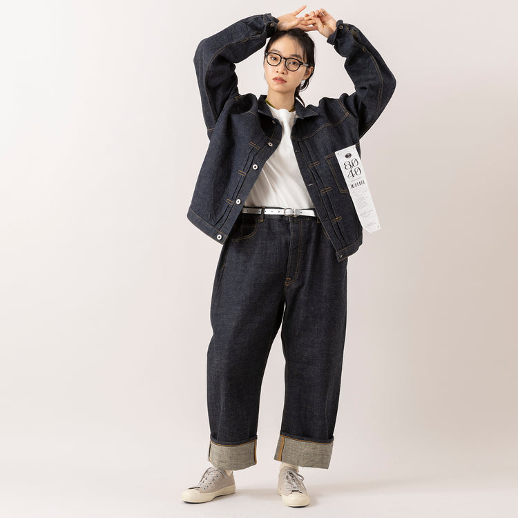 モデル身長165cm,80/40 BY SKEVEの40inch SELVEDGE DENIM JK（INDIGO）|BARNS OUTFITTERSのTUBE LS PT TEES PG|80/40 BY SKEVEの40inch SELVEDGE DENIM（INDIGO）|Moonstarのローバスケットヴィンテージグレー|rapiécageのベロアリボンチョーカーネックレス,https://market.e-begin.jp/products/sta_ske0980s _lala|https://market.e-begin.jp/products/tka_bof1020s_lala|https://market.e-begin.jp/products/sta_ske0981s_lala|https://market.e-begin.jp/products/mns_mns0286o_lala|https://market.e-begin.jp/products/rdx_rpc1017s_lala