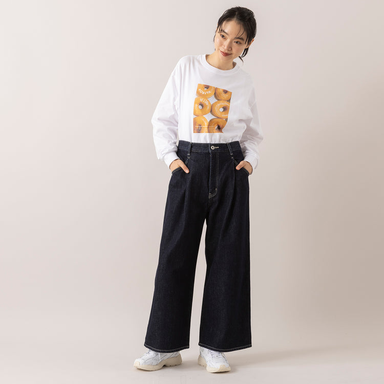 モデル身長165cm,ALDAYSのDONUTS|VENT BLANC+の12ozデニム ワイドパンツ,https://market.e-begin.jp/products/dlt_ady1047s_lala|https://market.e-begin.jp/products/stl_ven1056s_lala