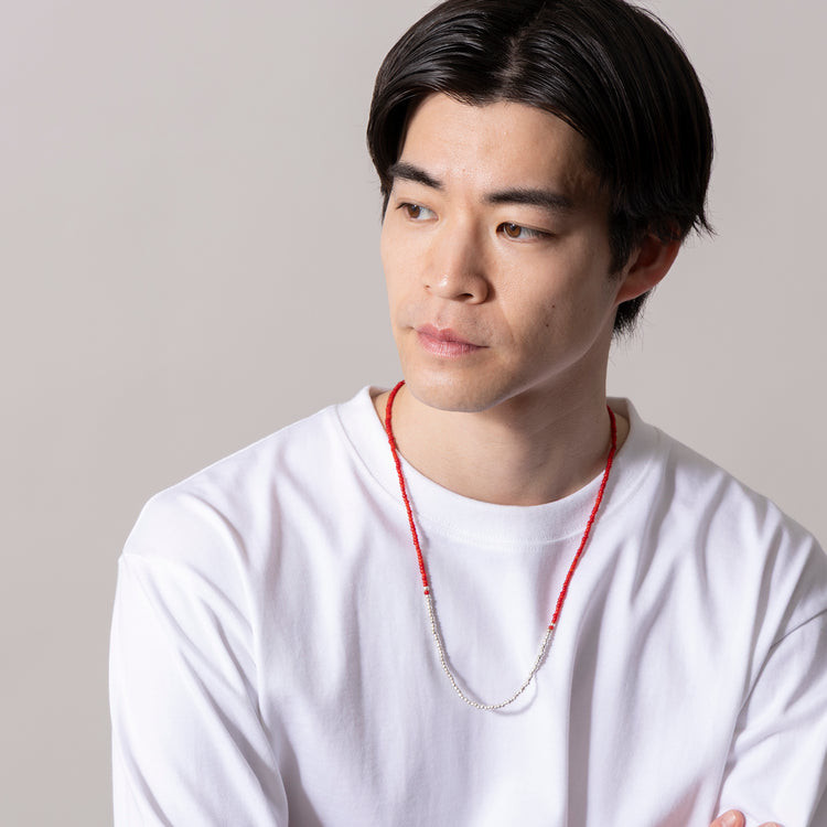 SunKu | サンク　SMALL BEADS NECKLACE（RED）