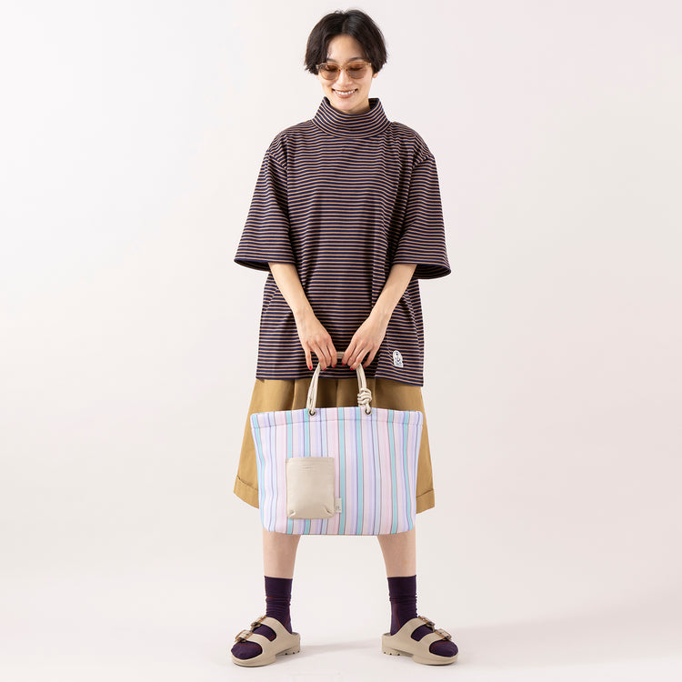 モデル身長 163cm,FIDELITYのモックネック五分袖バスクシャツ|HEAVENLYのCotton Twill Short Pants|CHICSTOCKSのLINE,https://market.e-begin.jp/products/imx_fdl0956m_lala|https://market.e-begin.jp/products/dlt_hvr0160u_lala|https://market.e-begin.jp/products/nod_chi0203f_lala