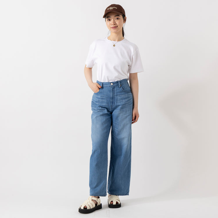モデル身長165cm,YonetomiのNEW BASIC T-SHIRT|Organic handloomのGURKHA PLATFORM|Joli Joliのレイニーサニーデイ撥水キャップ,https://market.e-begin.jp/products/yts_ynt1144q_lala|https://market.e-begin.jp/products/sed_ogh0417u_lala|https://market.e-begin.jp/products/hem_jol0403u_lala