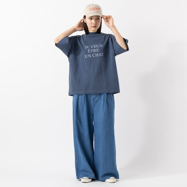 モデル身長163cm,HEAVENLYのPigment Dyed Print T-Shirt|caquのFS linen relaxpants ver.2|in moodの2連パール×シルバーネックレス,https://market.e-begin.jp/products/dlt_hvr0486u_lala||https://market.e-begin.jp/products/rid_ssv0478u_lala|https://market.e-begin.jp/products/inm_inm0825p_lala