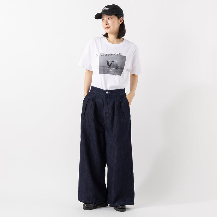 モデル身長163cm,BARNS OUTFITTERSのGOAT SS TEE PT|caquのFS linen relaxpants ver.2|TIDEWAYのノートPCも入る、大人レザートート（ショルダー付き）|SPACE SOUVENIRのS.F. CAP|in moodの2連パール×シルバーネックレス,https://market.e-begin.jp/products/tka_bof0487u_lala|https://market.e-begin.jp/products/snk_tid0273u_lala|https://market.e-begin.jp/products/rid_ssv0480u_lala|https://market.e-begin.jp/products/inm_inm0825p_lala