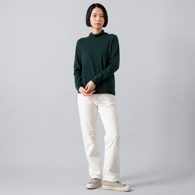 着用サイズ1 (モデル身長165cm),HEAVENLYのCotton Cashmere Knit Turtle Pullover|Moonstarのローバスケットヴィンテージグレー,https://market.e-begin.jp/products/dlt_hvr0490r_lala|https://market.e-begin.jp/products/mns_mns0286o_lala