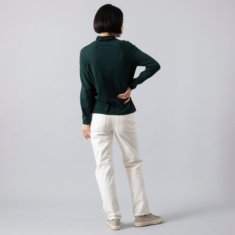 着用サイズ1 (モデル身長165cm),HEAVENLYのCotton Cashmere Knit Turtle Pullover|Moonstarのローバスケットヴィンテージグレー,https://market.e-begin.jp/products/dlt_hvr0490r_lala|https://market.e-begin.jp/products/mns_mns0286o_lala