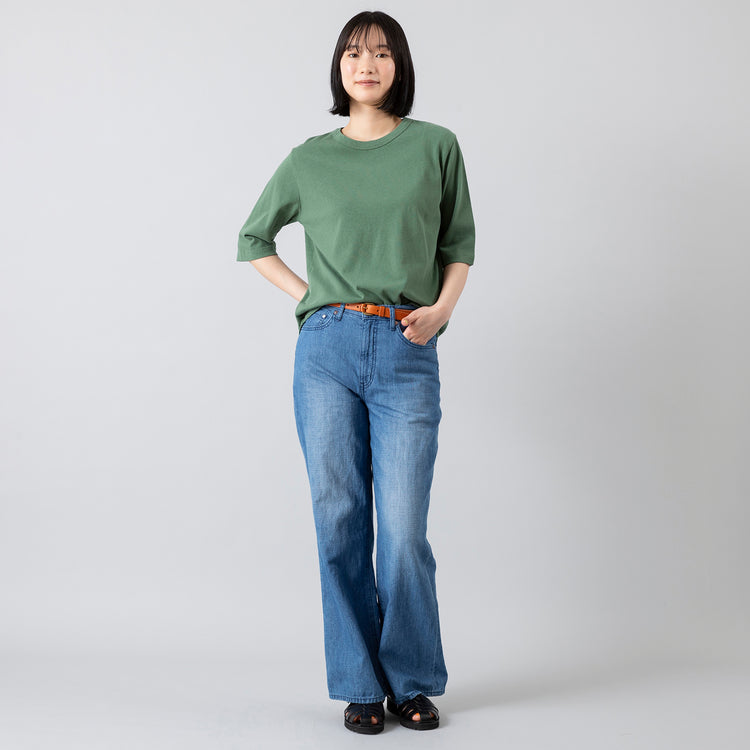 着用サイズ1 (モデル身長168cm),HeavenlyのCotton Linen CS Wide PO|esperantoの20mmBELT|GLENFIELDのシャークソールグルカサンダル,https://market.e-begin.jp/products/dlt_hvr0720q_lala|https://market.e-begin.jp/products/esp_esp0918o_lala|https://market.e-begin.jp/products/jal_gfd0391q_lala