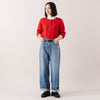 着用サイズ1 (モデル身長163cm),HEAVENLYのWool Mix Smooth Knit Cardigan|WHITE MAILSのCOTTON PAPER HIGH STRETCH TURTLENECK PULLOVER|caquのFSワイドボーイズ,https://market.e-begin.jp/products/dlt_hvr1189s_lala|https://market.e-begin.jp/products/hrt_wns0730n_lala|https://market.e-begin.jp/products/tan_caq1164s_lala