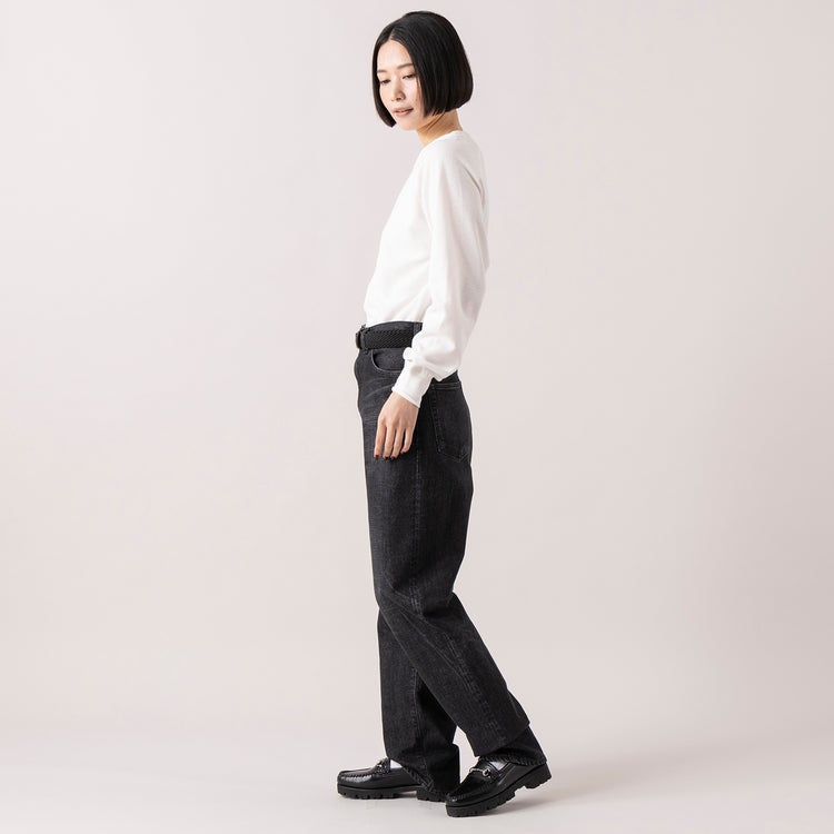 着用サイズ1 (モデル身長165cm),gym masterのダブルフェイス クルーネック|caquのmodern classic,https://market.e-begin.jp/products/grd_gym1194s_lala|https://market.e-begin.jp/products/tan_caq1278s_lala