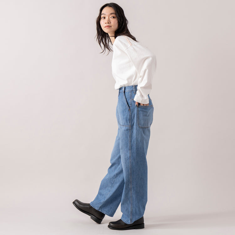 モデル身長165cm,FIL DE FERのUSA COTTON製品染 クルーネックTEE|DiuのViola,https://market.e-begin.jp/products/rdx_fdf1309s_lala|https://market.e-begin.jp/products/cil_diu1296s_lala