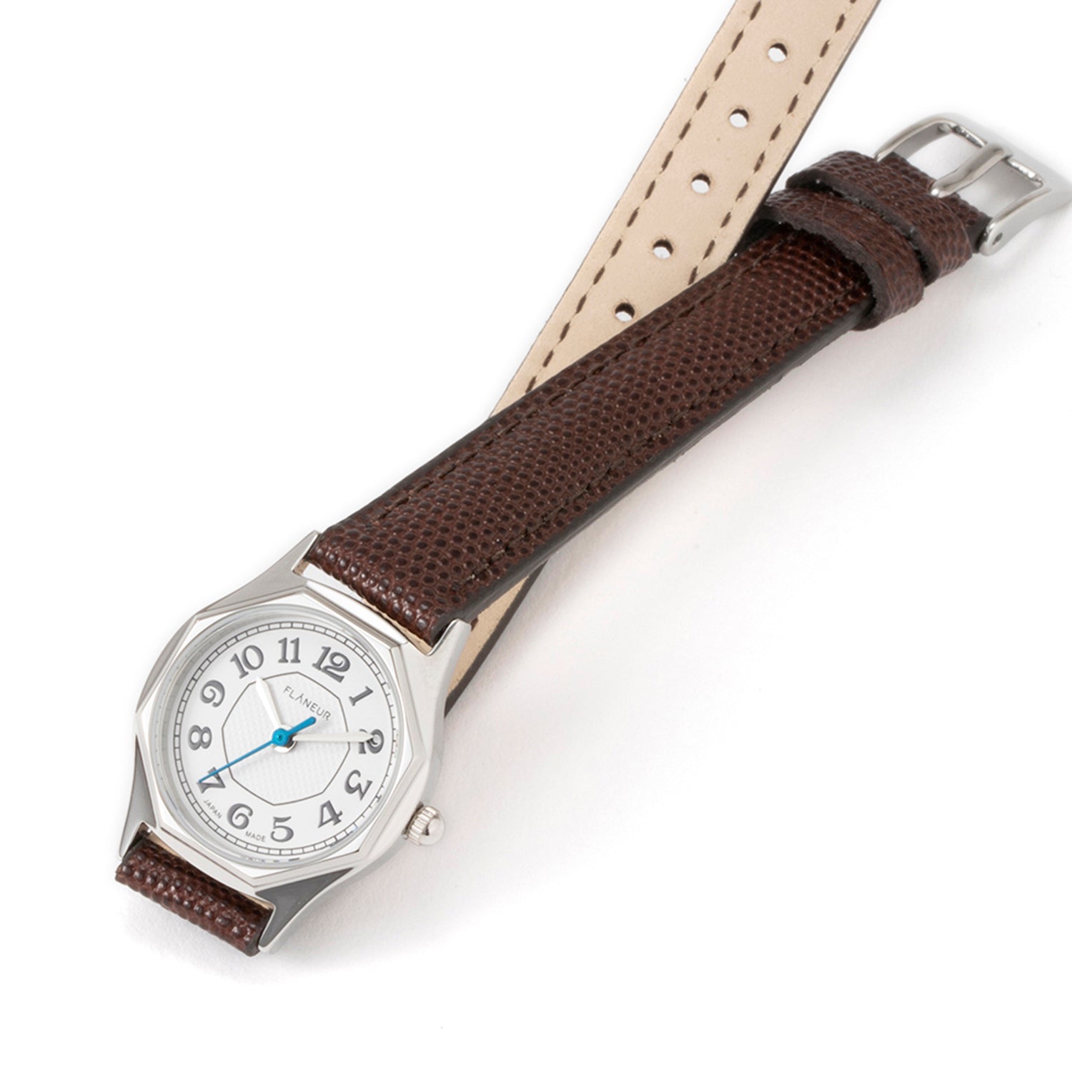 FLÂNEUR | フラヌール 八角形ウォッチ(アラビア文字盤) ケース:シルバー ベルト:ブラック / One