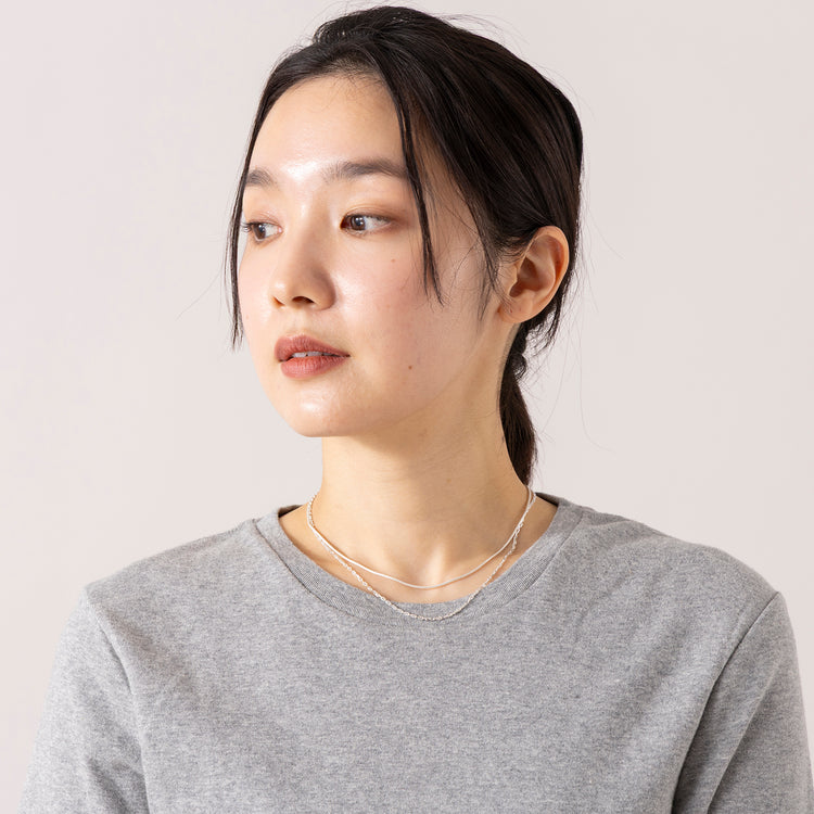 モデル身長 163cm,ターイのSILVER925 フォックステイルネックレス,https://market.e-begin.jp/products/tii_tii0078u_lala