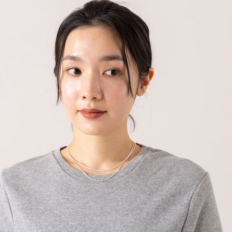 モデル身長 163cm,ターイのSILVER925 カットマリーナネックレス,https://market.e-begin.jp/products/tii_tii0077u_lala