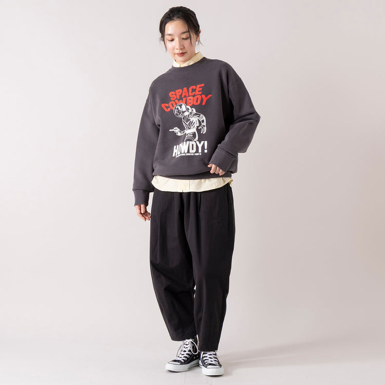 モデル身長 163cm,ciaoのオックスフォードB.D.シャツ|HEAVENLYのCotton Twill Cocoon Pants,https://market.e-begin.jp/products/hag_cia0077s_lala|https://market.e-begin.jp/products/dlt_hvr0019u_lala