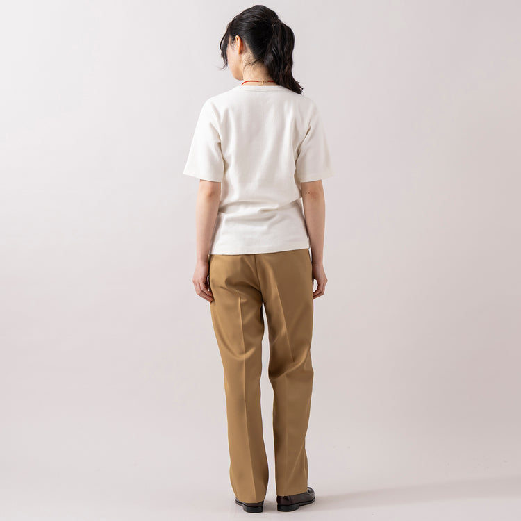 モデル身長165cm,MANUAL ALPHABETのTWILL SEMI- EASY TROUSERS for Lala Begin|rapiécageのメタルトップケシビーズネックレス,https://market.e-begin.jp/products/mks_man0093u_lala|https://market.e-begin.jp/products/rdx_rpc0108u_lala
