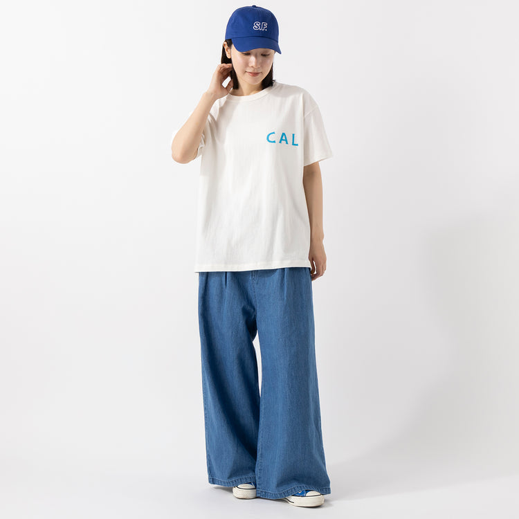 モデル身長163cm,caquのFS linen relaxpants ver.2|SPACE SOUVENIRのS.F. CAP,https://market.e-begin.jp/products/tan_caq0488u_lala|https://market.e-begin.jp/products/rid_ssv0480u_lala