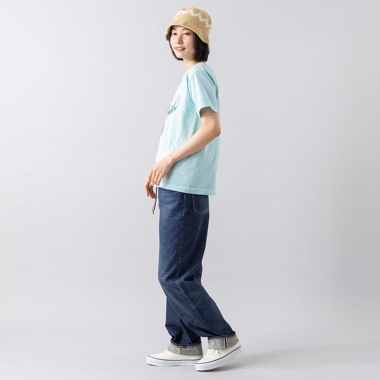モデル身長165cm,caquのモダンクラシック|el mareのグアテマラハット|rapiécageのラインテープベルト,https://market.e-begin.jp/products/tan_caq0202n_lala|https://market.e-begin.jp/products/sir_eds0749q_lala|https://market.e-begin.jp/products/rdx_rpc0414s_lala