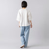 モデル身長165cm,JOHNBULLのデニムワイドジーンズ|OMCCのRound Shoulder|rapiécageの3wayビーズネックレス＆グラスホルダー,https://market.e-begin.jp/products/jbu_jbu0060p_lala|https://market.e-begin.jp/products/ser_omc0622s_lala|https://market.e-begin.jp/products/rdx_rpc0763s_lala