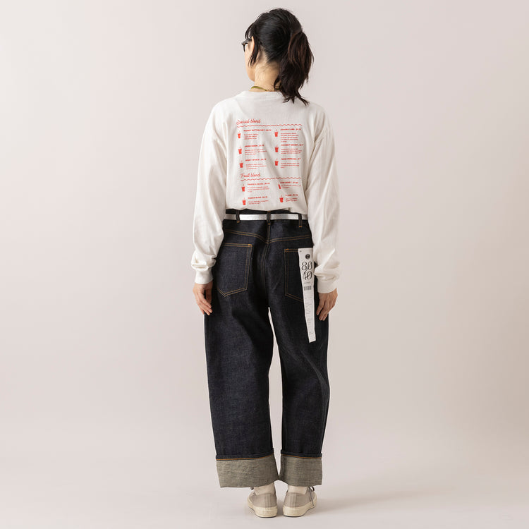 モデル身長165cm,BARNS OUTFITTERSのTUBE LS PT TEES PG|80/40 BY SKEVEの40inch SELVEDGE DENIM（INDIGO）|Moonstarのローバスケットヴィンテージグレー|rapiécageのベロアリボンチョーカーネックレス,https://market.e-begin.jp/products/tka_bof1020s_lala|https://market.e-begin.jp/products/sta_ske0981s_lala|https://market.e-begin.jp/products/mns_mns0286o_lala|https://market.e-begin.jp/products/rdx_rpc1017s_lala
