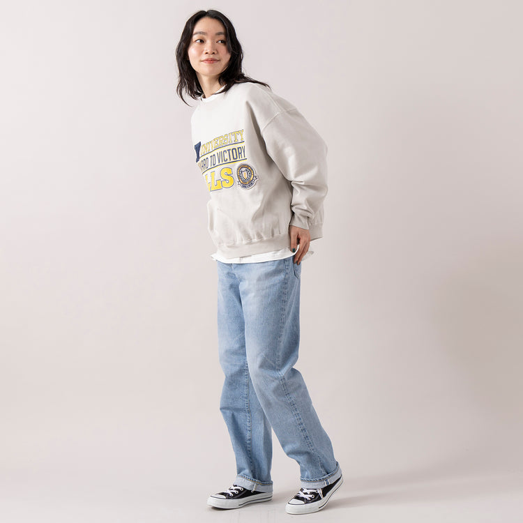 モデル身長165cm,FIL DE FERのUSA COTTON製品染 クルーネックTEE|caquのモダンクラシック,https://market.e-begin.jp/products/rdx_fdf1309s_lala|https://market.e-begin.jp/products/tan_caq0085h_lala