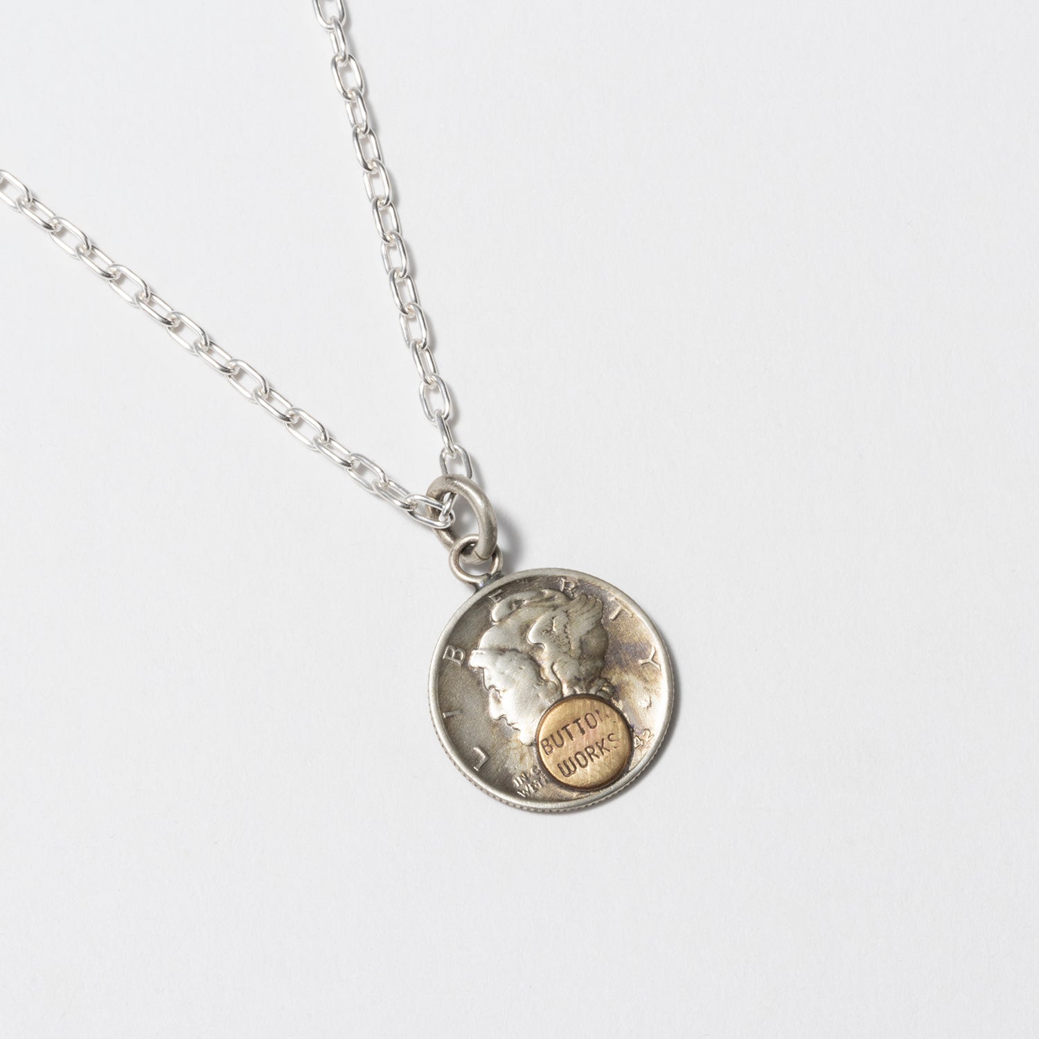 BUTTON WORKS | ボタンワークス マーキュリーコインネックレスBLOGO