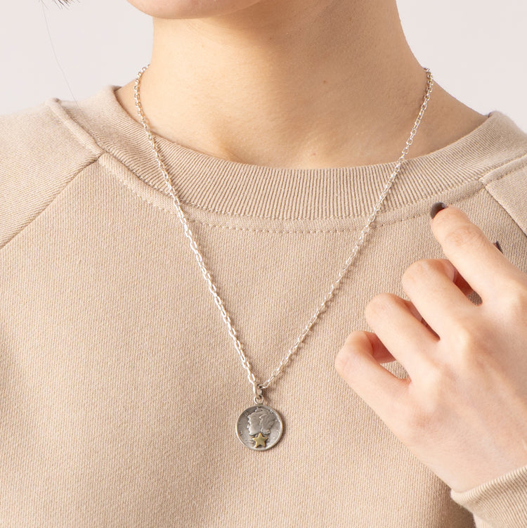 BUTTON WORKS | ボタンワークス　マーキュリーコインネックレスStar