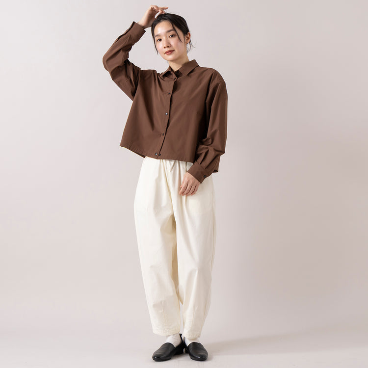 モデル身長 163cm,HEAVENLYのCotton Twill Cocoon Pants,https://market.e-begin.jp/products/dlt_hvr0019u_lala