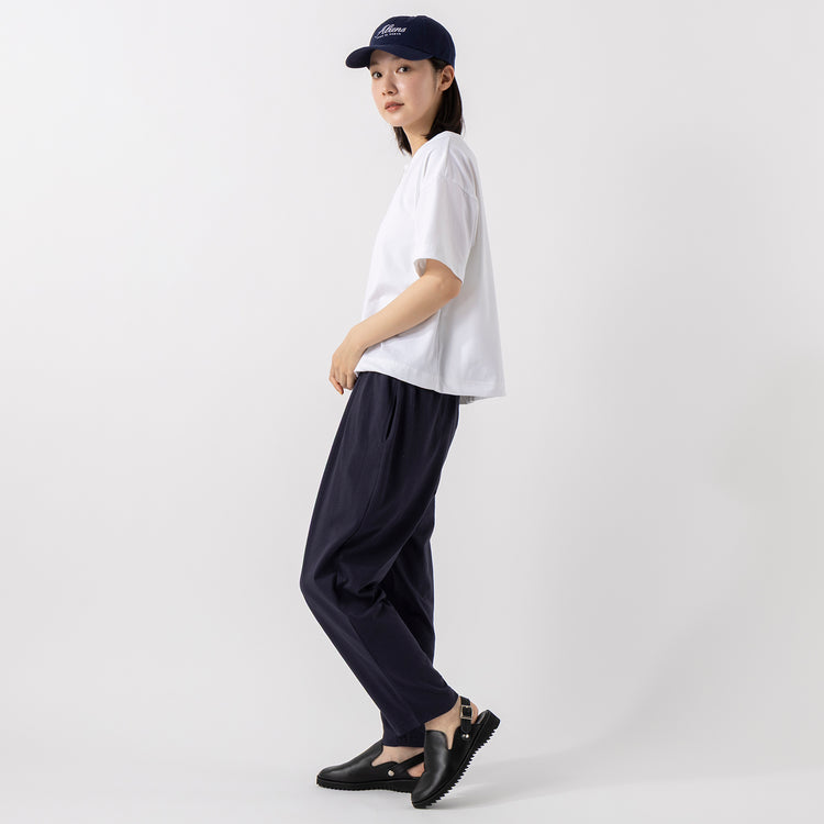 モデル身長163cm,TUTIE.の接触冷感天竺テーパードパンツ|SPACE SOUVENIRのWE ARE ALIENS CAP|rapiécageの後ろ姿もきれいなスライドチェーンコインネックレス,https://market.e-begin.jp/products/equ_tte0489u_lala|https://market.e-begin.jp/products/rid_ssv0479u_lala|https://market.e-begin.jp/products/rdx_rpc1183n_lala