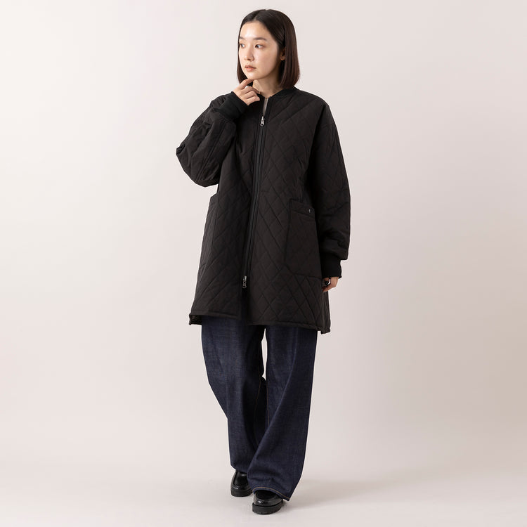 モデル身長163cm（BLACK・キルト面）,seesetの両A面アウター|caquのFSワイドボーイズ,https://market.e-begin.jp/products/tka_sst1213s_lala|https://market.e-begin.jp/products/tan_caq1164s_lala