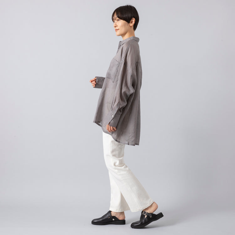 モデル身長163cm,Atelier Mont KemmelのCOTTON LINEN PANTS|GLENFIELDのシャークソールビジネスサンダル,https://market.e-begin.jp/products/sta_amk0008r_lala|https://market.e-begin.jp/products/jal_gfd0392q_lala