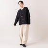 モデル身長 163cm,MANUAL ALPHABETのSUPIMA OX BAND COLOR SHIRT|HEAVENLYのCotton Linen Canvas Wide Straight Pants|MOONSTARのオールネイビーのコットンスエードLOAFY,https://market.e-begin.jp/products/mks_man0220j_lala|https://market.e-begin.jp/products/dlt_hvr0017u_lala|https://market.e-begin.jp/products/mns_mns0147p_lala