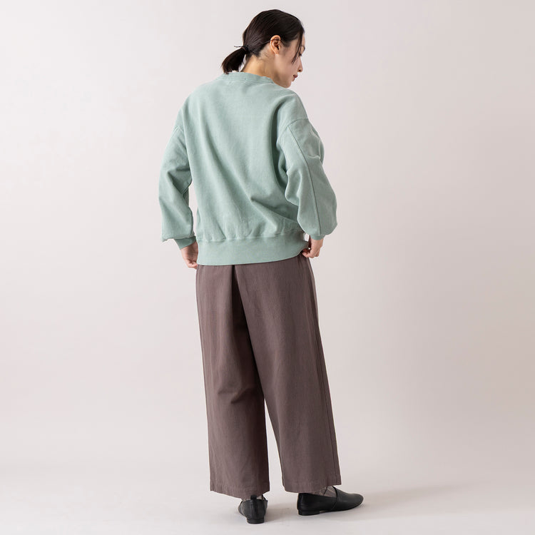 モデル身長 163cm,HEAVENLYのCotton Linen Canvas Wide Straight Pants|TaaiiのSILVER925 フォックステイルネックレス|HomieのCotton Sheer Stripe Socks,https://market.e-begin.jp/products/dlt_hvr0017u_lala|https://market.e-begin.jp/products/tii_tii0078u_lala|https://market.e-begin.jp/products/dlt_hmi0022u_lala