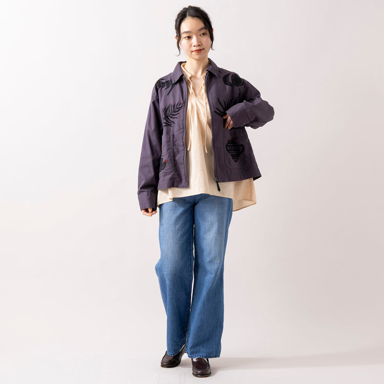 モデル身長165cm,HEAVENLYのCotton Linen Broad Washer Smock Pullover|caquのFSリネンワイドフレア|rapiécageのプチメタルコードチョーカー|rapiécageのダブルUラインイヤカフ,https://market.e-begin.jp/products/dlt_hvr0159u_lala|https://market.e-begin.jp/products/tan_caq0739q_lala|https://market.e-begin.jp/products/rdx_rpc0105u_lala|https://market.e-begin.jp/products/rdx_rpc0110u_lala