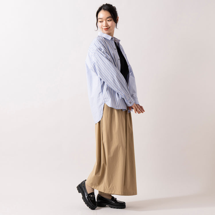 モデル身長165cm,MANONのNYLON 2WAY WIDE PANTS|Jalan Sriwijayaのネイビービットローファー VIBRAMソール|rapiécageのアジャストダブルパイプコードネックレス,https://market.e-begin.jp/products/mks_mnn0096u_lala|https://market.e-begin.jp/products/gmt_srw1032p_lala|https://market.e-begin.jp/products/rdx_rpc0106u_lala