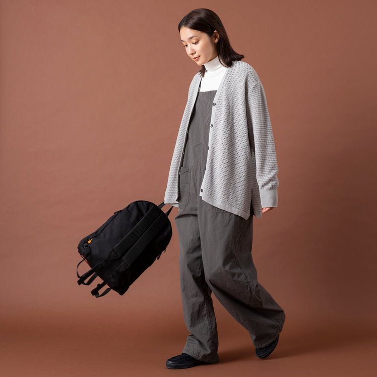 モデル身長163cm,BATONERのコットンレースwashiカーディガン|ARCH&LINEのCOTTON RIB H/N TEE|KELTYのGIRL'S DAYPACK|MOONSTARのオールネイビーのコットンスエードLOAFY,https://market.e-begin.jp/products/btn_btn0387q_lala|https://market.e-begin.jp/products/ach_ach0262p_lala|https://market.e-begin.jp/products/arg_kel0183f_lala|https://market.e-begin.jp/products/mns_mns0147p_lala