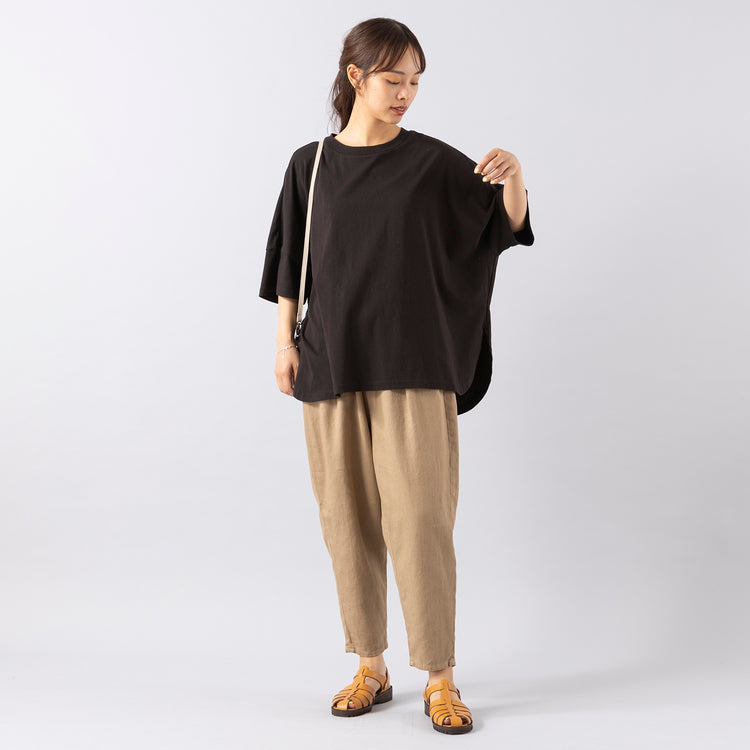 モデル身長165cm,caquのカラーリネンファーマーパンツ|DiuのCastano|GLENFIELDのシャークソールグルカサンダル|auraのwave dot bracelet|in moodのMINI HEART(5P) - RING,https://market.e-begin.jp/products/tan_caq0262k_lala|https://market.e-begin.jp/products/cil_diu0802s_lala|https://market.e-begin.jp/products/jal_gfd0391q_lala|https://market.e-begin.jp/products/crp_aur1047q_lala|https://market.e-begin.jp/products/inm_inm0797s_lala