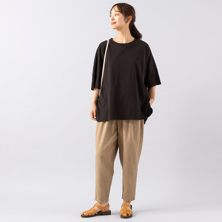 モデル身長165cm,caquのカラーリネンファーマーパンツ|DiuのCastano|GLENFIELDのシャークソールグルカサンダル|auraのwave dot bracelet|in moodのMINI HEART(5P) - RING,https://market.e-begin.jp/products/tan_caq0262k_lala|https://market.e-begin.jp/products/cil_diu0802s_lala|https://market.e-begin.jp/products/jal_gfd0391q_lala|https://market.e-begin.jp/products/crp_aur1047q_lala|https://market.e-begin.jp/products/inm_inm0797s_lala