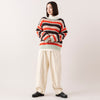 モデル身長163cm,FIL DE FERの両畦マルチボーダー ボートネックP/O|WHITE MAILSのCOTTON PAPER HIGH STRETCH TURTLENECK PULLOVER|RNA-Nのコックさんの5ポケットパンツ,https://market.e-begin.jp/products/rdx_fdf1179s_lala|https://market.e-begin.jp/products/hrt_wns0730n_lala|https://market.e-begin.jp/products/tky_rnn1181s_lala