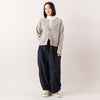 モデル身長163cm,FIL DE FERの捻り杢スラブ 配色ラインボレロ|WHITE MAILSのCOTTON PAPER HIGH STRETCH TURTLENECK PULLOVER|RNA-Nのミリタリーオーバーパンツ|Moonstarのローバスケットヴィンテージグレー,https://market.e-begin.jp/products/rdx_fdf1178s_lala|https://market.e-begin.jp/products/hrt_wns0730n_lala|https://market.e-begin.jp/products/tky_rnn1182s_lala|https://market.e-begin.jp/products/mns_mns0286o_lala