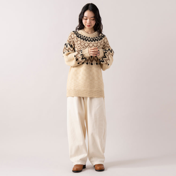 モデル身長165cm,RNA-Nのコットンウールクラシックバレルパンツ|DiuのViola,https://market.e-begin.jp/products/tky_rnn1433s_lala|https://market.e-begin.jp/products/cil_diu1296s_lala