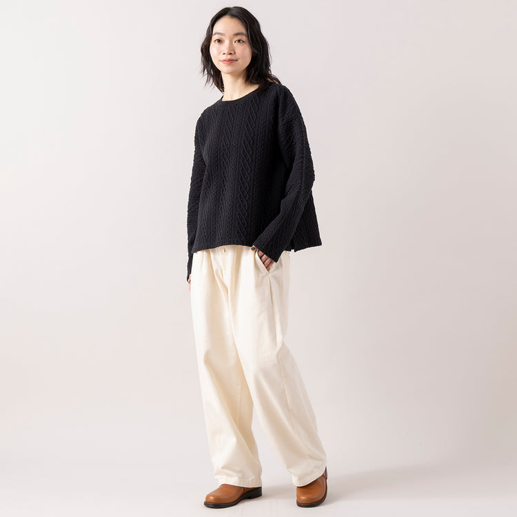 モデル身長165cm,RNA-Nのコットンウールクラシックバレルパンツ|DiuのViola,https://market.e-begin.jp/products/tky_rnn1433s_lala|https://market.e-begin.jp/products/cil_diu1296s_lala