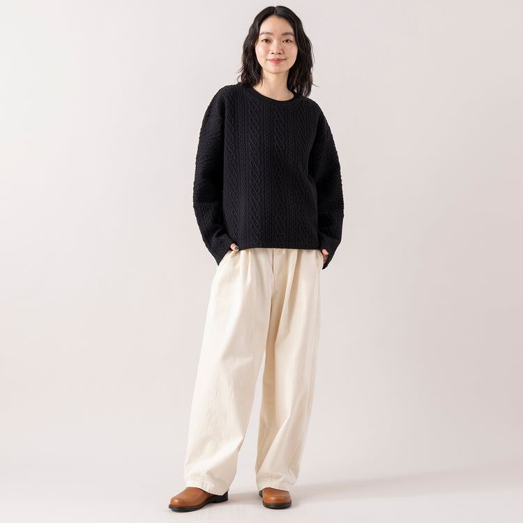 モデル身長165cm,RNA-Nのコットンウールクラシックバレルパンツ|DiuのViola,https://market.e-begin.jp/products/tky_rnn1433s_lala|https://market.e-begin.jp/products/cil_diu1296s_lala