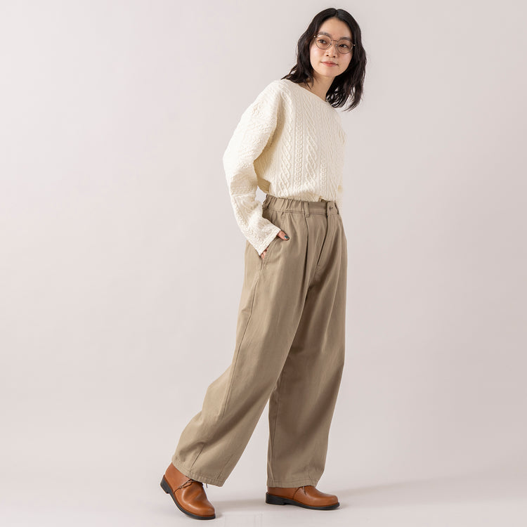 モデル身長165cm,RNA-Nのアラン柄キルトプルオーバー|DiuのViola,https://market.e-begin.jp/products/tky_rnn1432s_lala|https://market.e-begin.jp/products/cil_diu1296s_lala