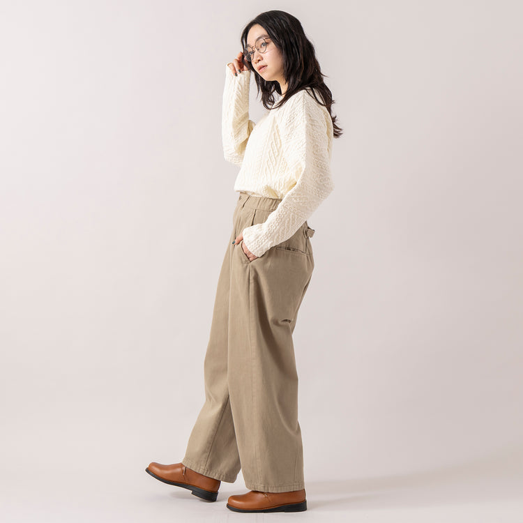 モデル身長165cm,RNA-Nのアラン柄キルトプルオーバー|DiuのViola,https://market.e-begin.jp/products/tky_rnn1432s_lala|https://market.e-begin.jp/products/cil_diu1296s_lala