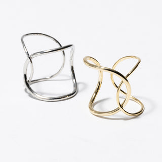 SALON | サロン　Thin wired cross ring