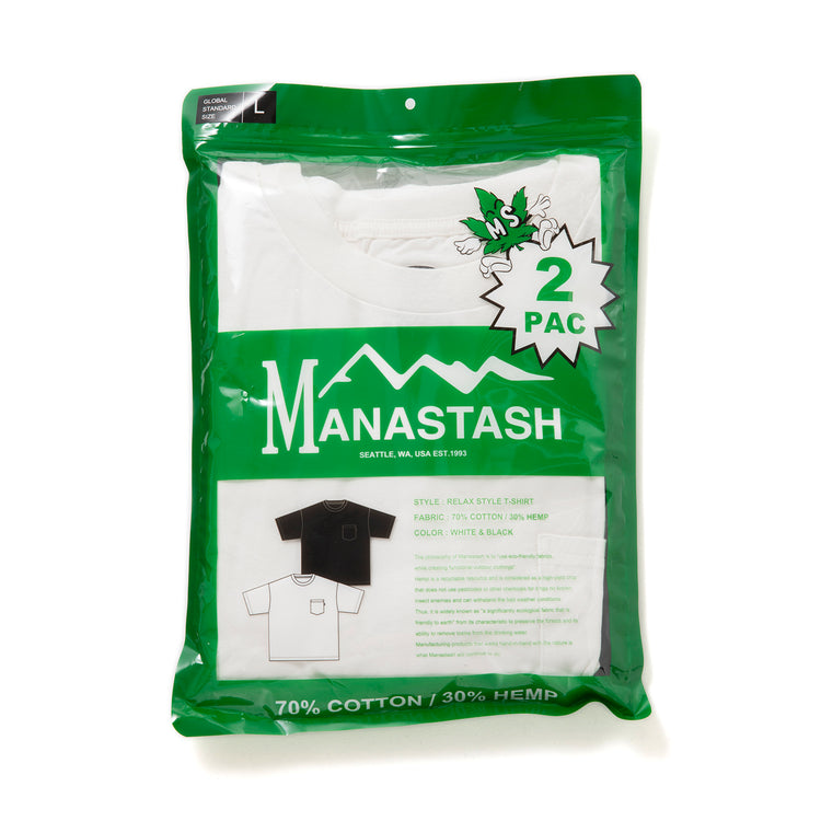 MANASTASH | マナスタッシュ　HEMP PK TEES （2 PACK）